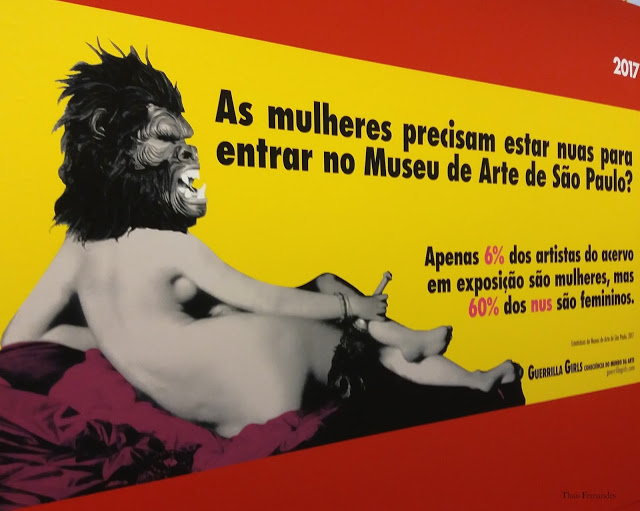 Guerrilla Girls no Masp - mais de 60% dos nus são femininos